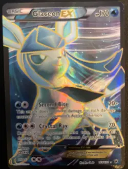 Pokemon Glaceon EX Full Art Holo Card 116/124 Fates Collide 2016 Ultra Rare - Image 1