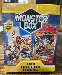 2023 Digimon Card Game Monster Box Starter Deck & 2 Booster Packs 1 Bonus Pack - Image 1