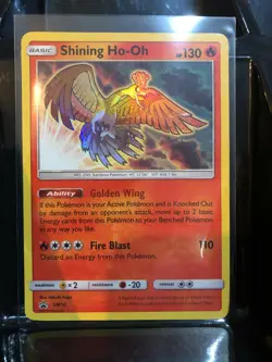 Pokemon SHINING Ho-Oh Ultra Rare Black Star Promo Card TCG SM70 Near Mint Rare - Image 1