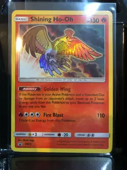 Pokemon SHINING Ho-Oh Ultra Rare Black Star Promo Card TCG SM70 Near Mint Rare - Image 2