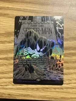 Reanimate (Borderless) SPM Marvel Universe Eternal-Legal Foil Near Mint MTG - Image 1