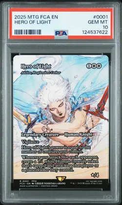 2025 MTG FINAL FANTASY: THROUGH THE AGES #0001 HERO OF LIGHT PSA 10 - Image 1