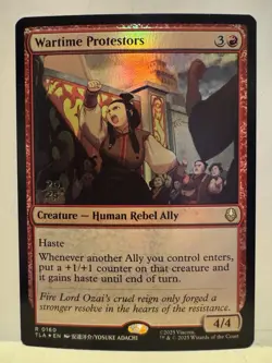 Wartime Protestors - Prerelease Foil - Avatar: TLA - NM - MTG Magic - 0160 - Image 1