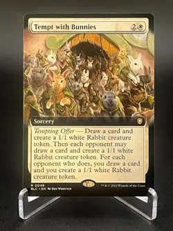 Tempt with Bunnies (Extended Art, Regular #49, NM ) Commander: Bloomburrow (BLC) - Image 1