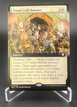 Tempt with Bunnies (Extended Art, Regular #49, NM ) Commander: Bloomburrow (BLC) - Image 3