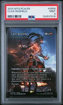 2025 MTG FINAL FANTASY: THROUGH THE AGES #0059 CLIVE ROSFIELD PSA 9 - Image 1