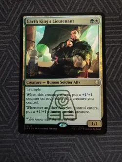 mtg earth king's lieutenant foil prerelease promo avatar: the last airbender - Image 1