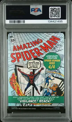 2025 MTG MARVEL'S SPIDER-MAN BORDERLESS AMAZING SPIDER-MAN/PETER PARKER PSA 10 - Image 2