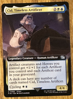 MTG Final Fantasy, Cid, Timeless Artificer 0480 - Extended Art - Image 1