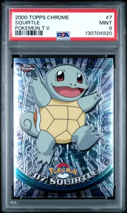 2000 TOPPS CHROME POKEMON T.V. #7 SQUIRTLE PSA 9 - Image 1