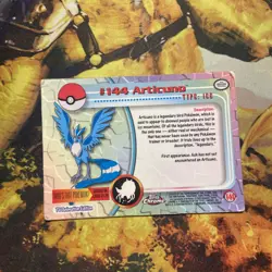 Topps Series 3 Pokemon TV Animation Card #144 Articuno Smooth Silver Foil LP - Image 2
