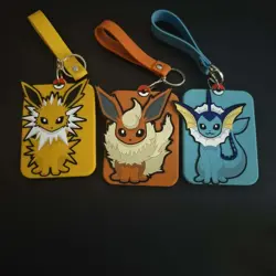 3 Lot Pokemon Chinese Card Eevee Flareon Vaporeon Jolteon CHR SQ - Image 2