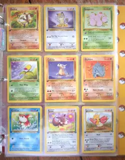 Pokemon 1st Edition Jungle & Team Rocket 33 Cards NM+/Mint Lot +Org. 1999 Binder - Image 1