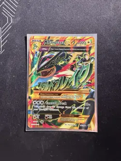 Pokemon TCG Mega M Rayquaza EX Holo Card 98/98 - Image 1