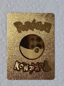 Pikachu Gold Foil Pokemon Card Fan Art Display Card HP80 074/073 - Image 2