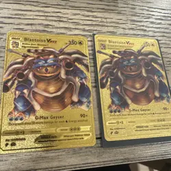 2 Blastoise VMAX Gold Foil Pokemon Card RARE GX Collection Powerful Trading card - Image 1