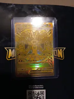 Mega Lucario EX 188/132 Mega Evolution Hyper Rare Gold Card Pokemon TCG - Image 1