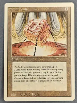 MTG Mana Vault Revised Edition Magic the Gathering Card - Image 1