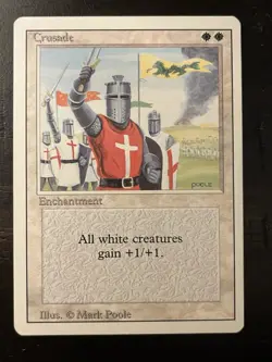 MTG Crusade Revised Edition Regular Rare - BANNED card Heavy Play - Image 1