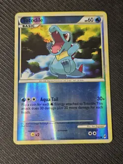 Totodile 74/95 Reverse Holo Pokemon Card 2011 Call of Legends LP - Image 1