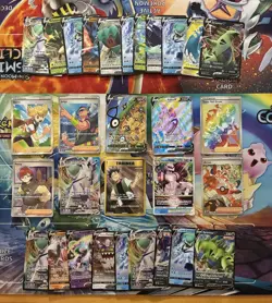 Pokemon Card Lot Full Art Alt Art Fire Tyranitar Unown Palkia 28 Cards - Image 1