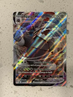 Aggron Vmax 097/172 Brilliant Stars NM Full Art Ultra Rare Pokemon Card - Image 1