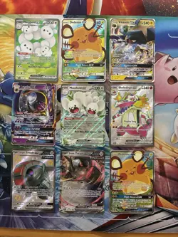 Pokemon Card Lot Full Art Alt Art Fire Dedenne Maushold - Image 1