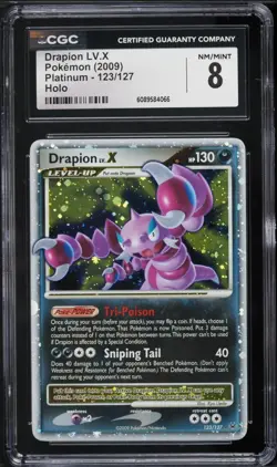 CGC 8 Drapion LV. X Holo Rare Platinum 2009 Pokemon Card #123 - Image 1
