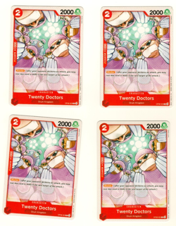 Set Of 4 Twenty Doctors OP08-003 Common Two Legends One Piece Trading Card - Image 1