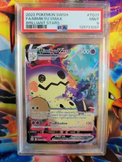 Pokemon Mimikyu VMax Brilliant Stars TG17 Graded Card PSA 9 - Image 1