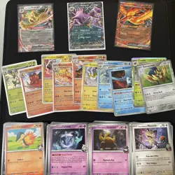 Pokemon Destined Rivals Bulk Lot 200 Cards + 3 EX And 10 Holos - Image 1