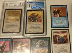 MTG Lot of 14 OLD & VINTAGE Cards. ALPHA & BETA GRADED, Arabian Nights, MISPRINT - Image 5