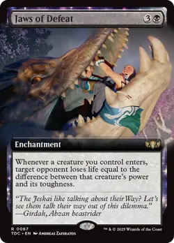 Jaws of Defeat (TDC-067) - rare: (enchantment, Extended Art) Near Mint - Image 1