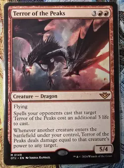 Terror of the Peaks Outlaws of Thunder Junction Regular, MTG, NM++ - Image 1