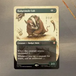 Badgermole Cub MINT Borderless 0326 Avatar TLA MTG Mythic Unplayed Regular M/NM - Image 1