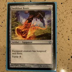 MTG Magic the Gathering Swiftfoot Boots (263/357) Commander 2013 LP - Image 1