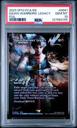 2025 MTG FINAL FANTASY: THROUGH THE AGES FOIL #0041 DAWN WARRIORS' LEGACY PSA 10 - Image 1