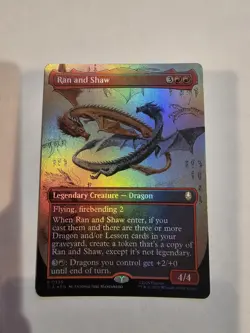 MTG Magic The Gathering Avatar Ran and Shaw Borderless Foil - Image 1