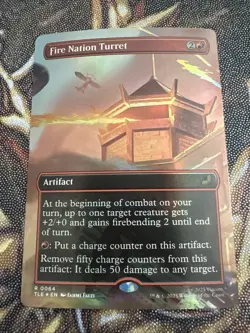 MTG Fire Nation Turret (Borderless) [Avatar: The Last Airbender: Foil - Image 1