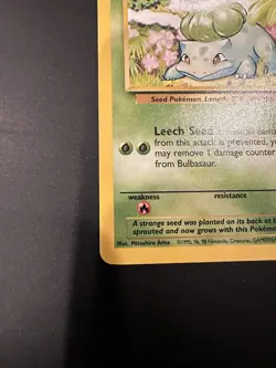 BULBASAUR - Base Set - 44/102 - Common - Pokemon Card Unlimited Edition - NM - Image 4