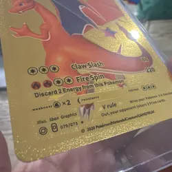 Set of 2 - Charizard V Gold Foil Collectors Pokemon Card (NM) secret Rare Card - Image 4