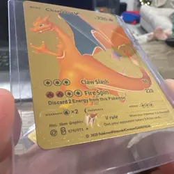 Set of 2 - Charizard V Gold Foil Collectors Pokemon Card (NM) secret Rare Card - Image 5