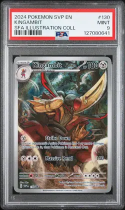 2024 POKEMON SVP SHROUDED FABLE ILLUSTRATION COLLECTION #130 KINGAMBIT PSA 9 - Image 1