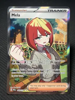Pokemon Mela 140/131 Prismatic Evolutions Ultra Rare Full Art Holo NM - Image 1