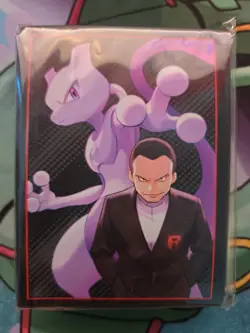 Pokemon TCG Destined Rivals ETB Sleeves Giovanni & Mewtwo 65 Sleeves SEALED NEW - Image 1