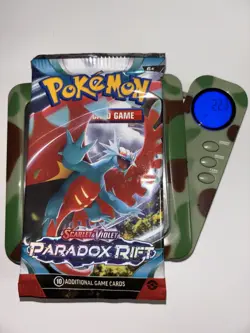 22.3g HEAVY Paradox Rift Booster Pack Pokemon TCG From ETB Roaring Moon Sealed - Image 1
