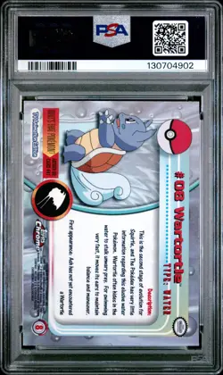 2000 TOPPS CHROME POKEMON T.V. #8 WARTORTLE PSA 6 - Image 2