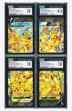 Pokemon CGC 10*3 GEM MINT & 9.5 Pikachu V-Union Set 2021 S8a Japanese - Image 1