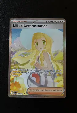 Pokemon TCG Lillie’s Determination Mega Evolution 184/132 SAR English pack fresh - Image 1
