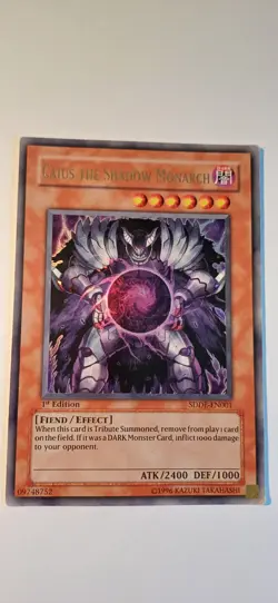 Caius the Shadow Monarch SDDE-EN001 Ultra Rare 1st Ed MP Yugioh - Image 1